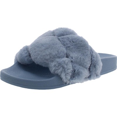 

Женские синие шлепанцы для бассейна Steve Madden Snooze 8, средние (B,M) BHFO 9012, Синий