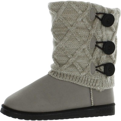 

Muk Luks Женские зимние и зимние ботинки на пуговицах с серо-коричневыми пуговицами Обувь 9 Средний (B,M) BHFO 2604, Белый, BHFO