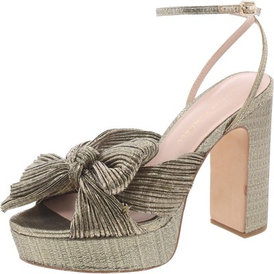 Женские босоножки Loeffler Randall с регулируемым каблуком-колодкой золотистого цвета 6 см (B,M) BHFO 1813