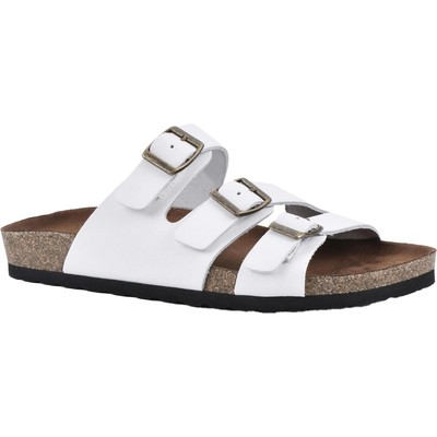 

Сандалии скольжения с кожаными стельками White Mountain Womens Greatest Leather Footbed Shoes BHFO 0059, Greatest