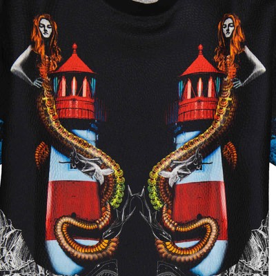 BURBERRY BURBERRY MERMAID LIGHTHOUSE GRAPHIC PRINT T-SHIRT