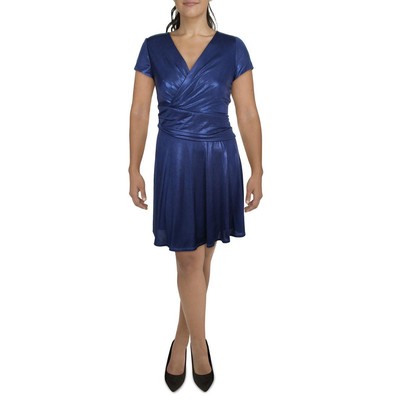 

Женское синее блестящее коктейльное и вечернее платье Lauren Ralph Lauren  BHFO 4842, Синий