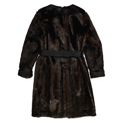 Pre-owned Burberry Ladies Brown Double-breasted Fur Coat