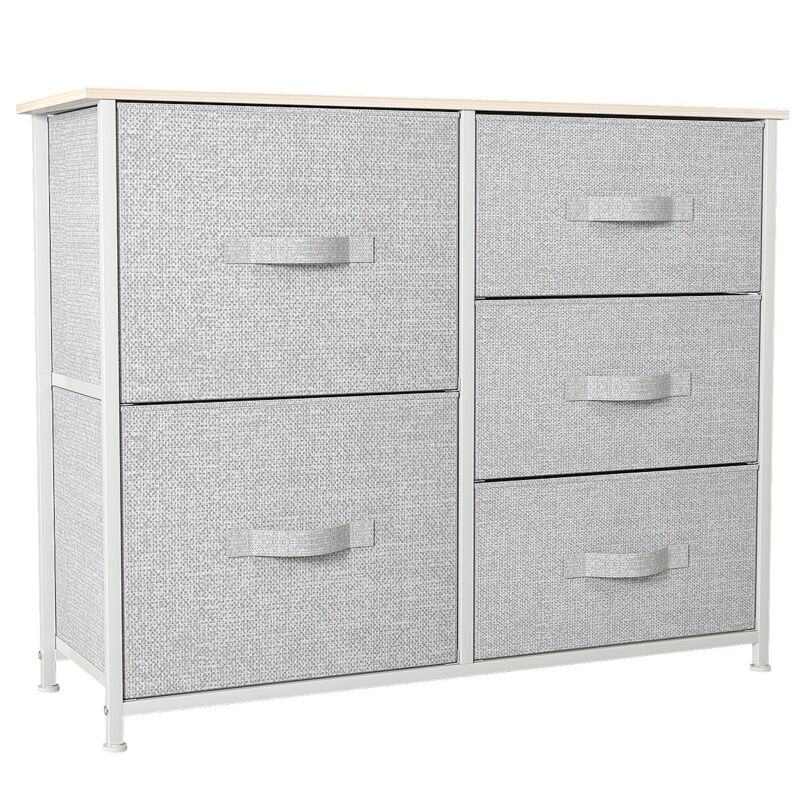 5-drawer Dresser Non-woven Fabric Drawer Clothes Storage Chest Of Drawers