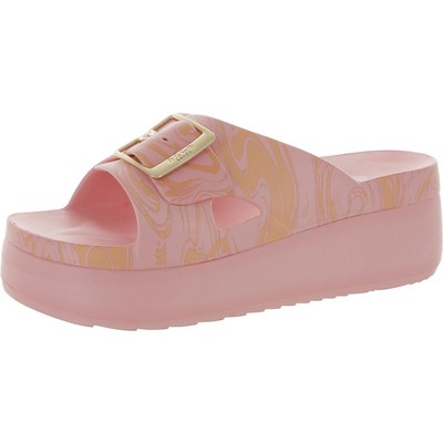 Scholls Shoes Женские розовые босоножки на танкетке Original Goals 10 Medium (B,M) 9537