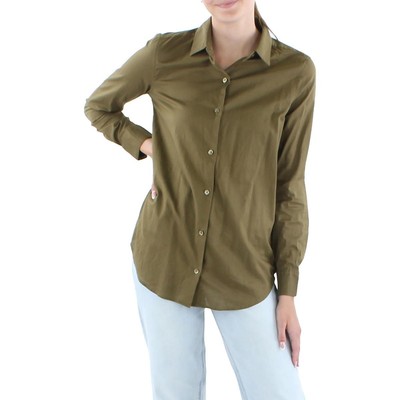 

Equipment Femme Женская зеленая однотонная блуза на пуговицах  BHFO 4989, Olive