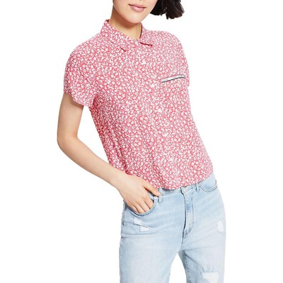 

Женская красная рубашка на пуговицах с цветочным принтом Tommy Jeans  BHFO 3083, Red/ivory