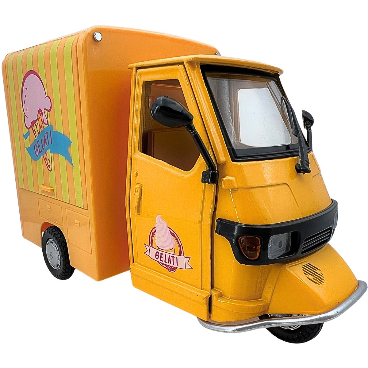 Modell 1:18 PIAGGIO APE 50 Kaffeemobil Schwarz
