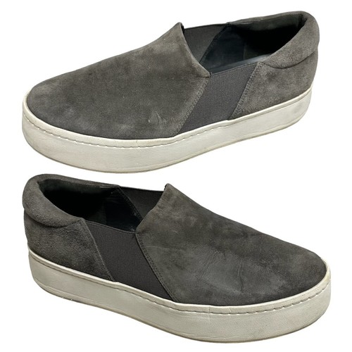 Vince womens Grey Warren Nubuck platform Slip On Sneaker size 7.5 $280 Vince Women main image 3