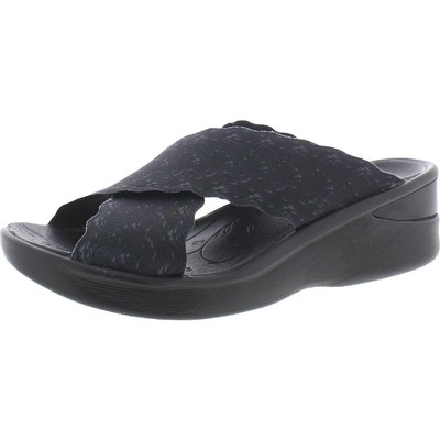 Женские босоножки Bzees Sahara Black Comfort Slide шириной 8 см (C, D, W) BHFO 8931