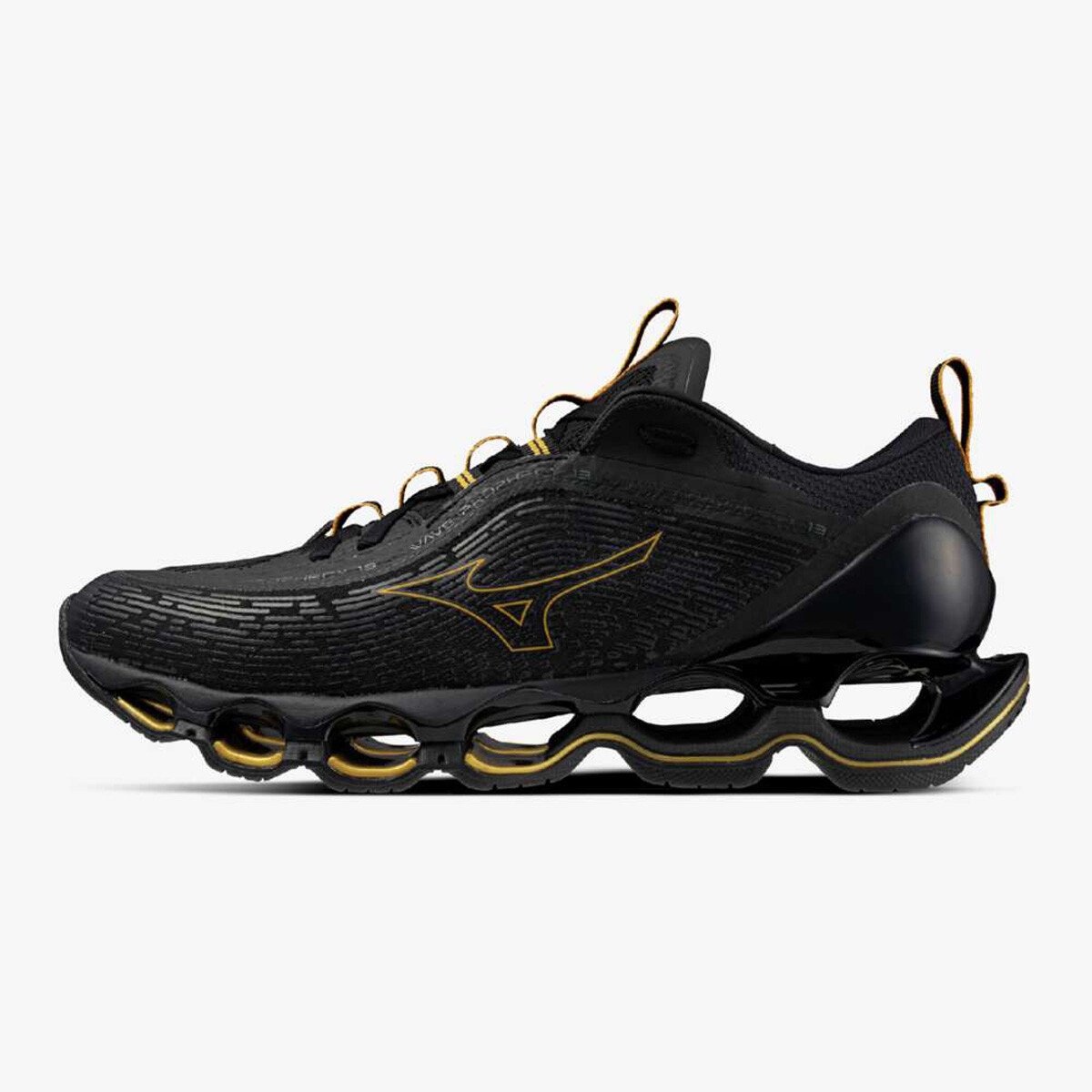Pre-owned Mizuno Running Shoes Wave Prophecy 13 2e Black / Gold J1gc2451 32 Unisex 2024