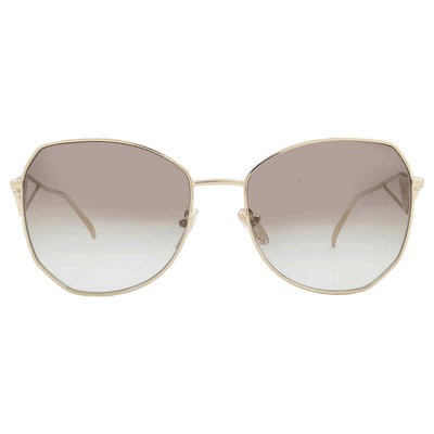 Pre-owned Prada Green Gradient Irregular Ladies Sunglasses Pr 57ys Zvn0a7 57