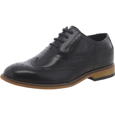 Stacy Adams Boys Dunbar Faux Leather Dressy Cut-Outs Oxfords Shoes BHFO 9294