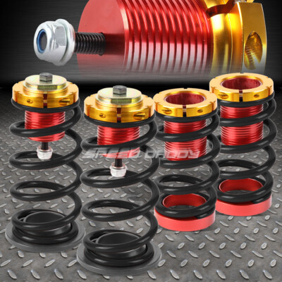 ДЛЯ 12-15 HONDA CIVIC 1-4 С РЕГУЛИРУЕМЫМ ОПУСКАНИЕМ ЧЕРНОЙ ПРУЖИННОЙ ПОДВЕСКИ COILOVER