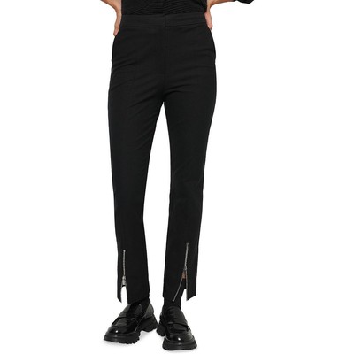 

Derek Lam 10 Crosby Женские черные укороченные брюки с молнией и подолом  BHFO 4840, Черный, TF211067CR