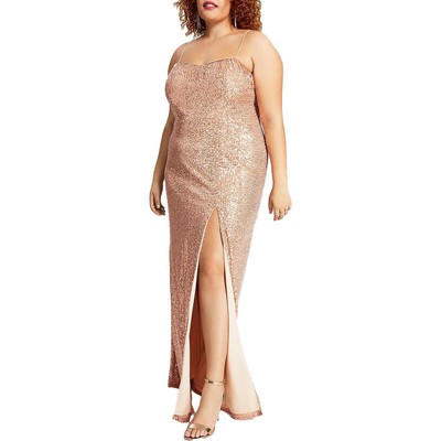 Speechless Womens Pink Embellished Formal Evening Dress Gown Plus 20W BHFO 5416