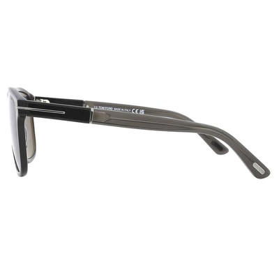Pre-owned Tom Ford Frances Polarized Smoke Square Men's Sunglasses Ft1081-n 01d 58 In Gray
