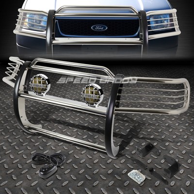 ХРОМИРОВАННАЯ РЕШЕТКА РАДИАТОРА + КРУГЛАЯ ДЫМЧАТАЯ ПРОТИВОТУМАННАЯ ФАРА ДЛЯ ВНЕДОРОЖНИКА FORD ESCAPE CD2 01-04