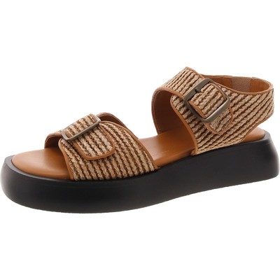 Free People Womens Mandi Tan Slip On Platform Sandals 10 Medium (B,M) BHFO 2403