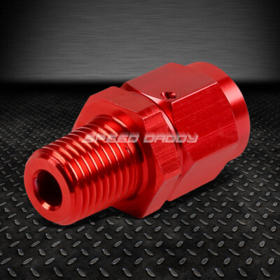 6-ВНУТРЕННИЙ РАСТРУБ НА 1/4 NPT НАРУЖНЫЙ КРАСНЫЙ АЛЮМИНИЕВЫЙ РЕДУКТОР С B-ОБРАЗНОЙ ГАЙКОЙ, ПОВОРОТНЫЙ ФИТИНГ