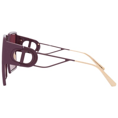 Pre-owned Dior Burgundy Square Ladies Sunglasses 30montaigne Su 60d0 58 30montaigne Su In Red