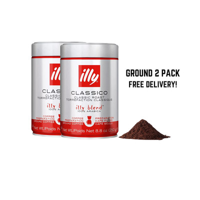 Illy Ground Coffee Drip Classico Medium Roast 8.8 Oz 2-pack