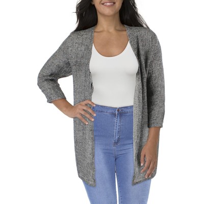 

Eileen Fisher Womens Grey Linen Cardigan Duster Sweater Jacket Plus  BHFO 7968, Черный