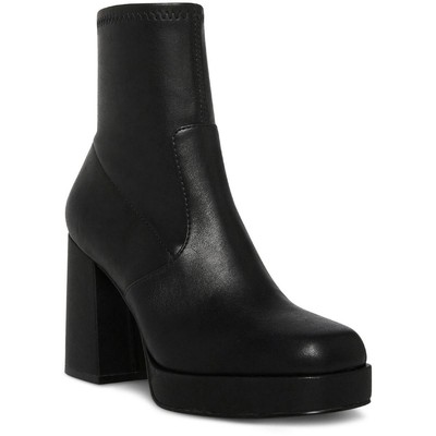 Steve Madden Womens Ever Black Ankle Boots Shoes 10 Medium (B,M) BHFO 5376
