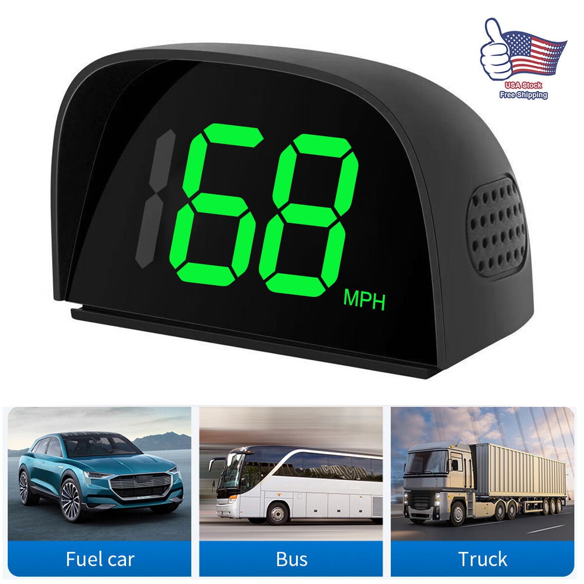HUD GPS Head Up Display Speedometer Odometer Car Digital Speed MPH Universal c