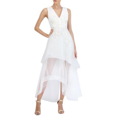 BCBGMAXAZRIA Женское вечернее платье металлик Hi-Low BHFO 1923