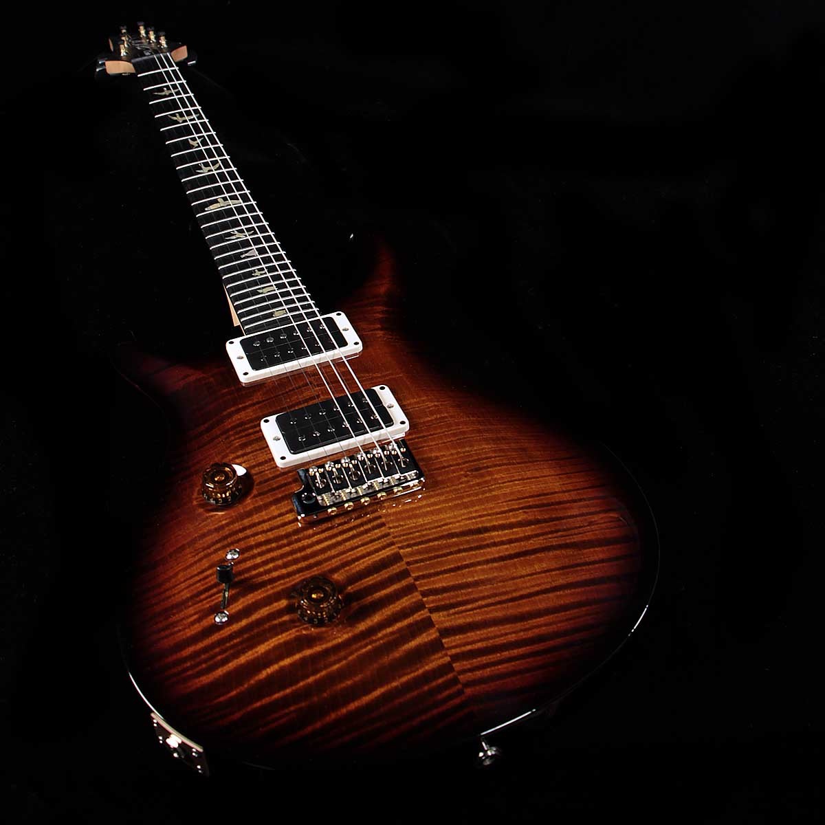 Lefty PRS Custom 24 black gold 10 top 2017 exclusive Lefthanded LH