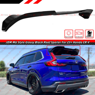 FOR 2023-2025 HONDA CR-V CRV M STYLE GLOSS BLACK TOP ROOF LID SPOILER EXTENSION