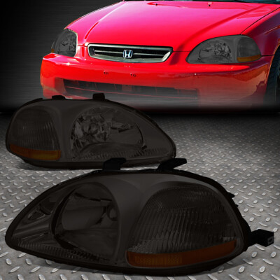 ДЛЯ 96-98 HONDA CIVIC EJ/EM/EK ДЫМЧАТЫЕ ЛИНЗЫ ЯНТАРНЫЕ УГЛОВЫЕ СИГНАЛЬНЫЕ ЛАМПЫ ФАР