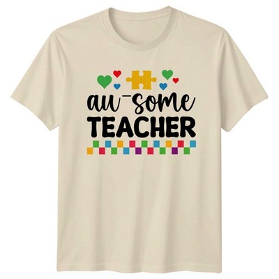 Au-Some Teacher T-Shirt Autism Awareness Special Education