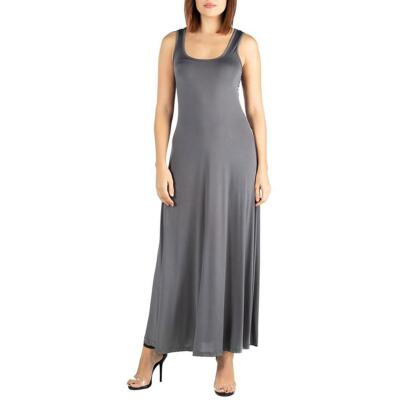 24seven Comfort Apparel Womens Scoop Neck Long Summer Maxi Dress Plus BHFO 0828