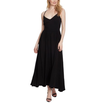 Длинное макси-платье Jessica Simpson Womens Clia Black Cross Back для юниорок M BHFO 1574