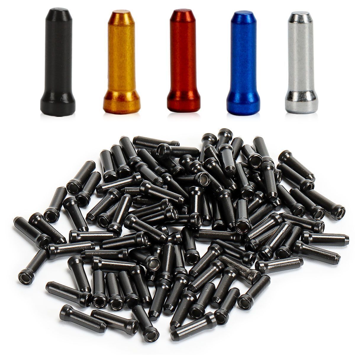 100pcs Bicycle Wire End Caps Bike Cable Brake Derailleur Shifter Tips MTB