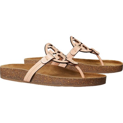 Женские шлепанцы Tory Burch Miller Cloud из телячьей кожи розового цвета, 8 средних размеров (B,M), BHFO 1603