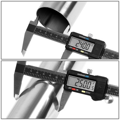 8Pcs 2.5" OD Stainless Steel Bend Straight DIY Custom Mandrel Exhaust Pipe Kit