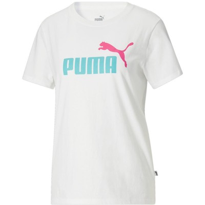 Женская белая хлопковая футболка с рисунком Puma XS BHFO 0096