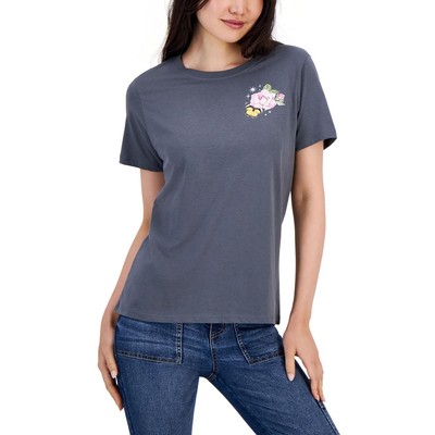 Rebellious One Женская серая футболка-пуловер с коротким рукавом для юниоров S BHFO 4851