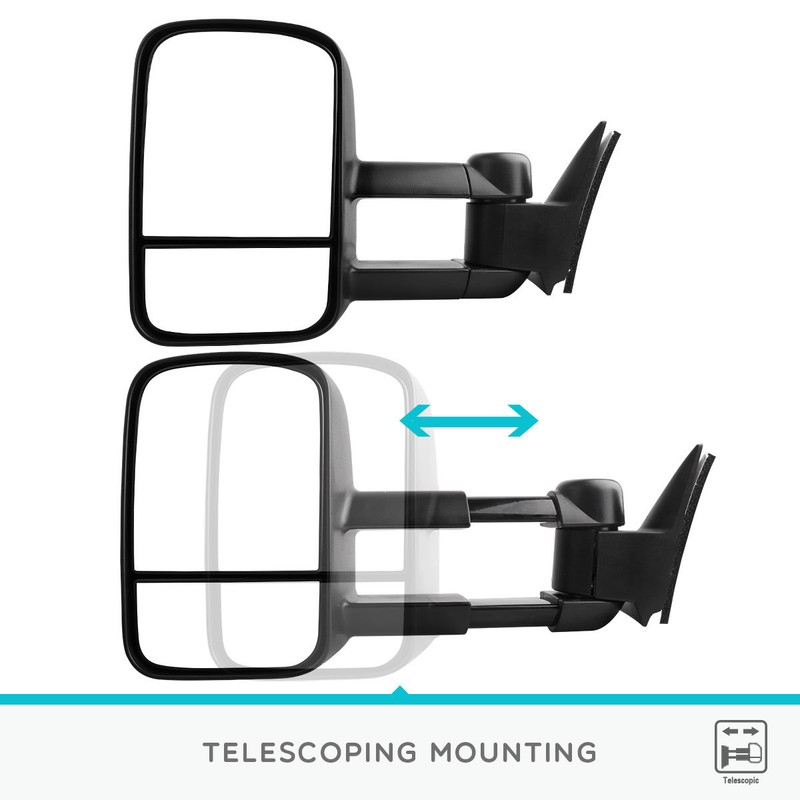 Telescoping Towing Mirrors Manual For 88-98 Chevy/GMC C/K - Foto 9