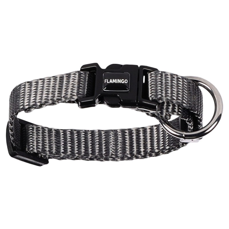 Flamingo Collier Pour Chien Ziggi Gris FoncÃ©, DiffÃ©Rentes Tailles, Neuf