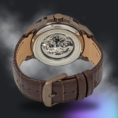 Pre-owned Maserati Ingegno Automatic Skeleton Dial Brown Men's Watch R8821119003