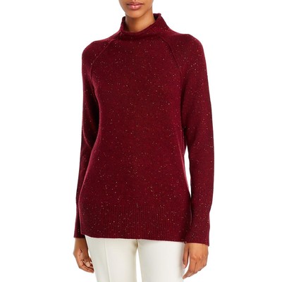 

Женский свитер Theory Karinella Red Cashmere Marled с воротником под горло  BHFO 6219, Currant multi