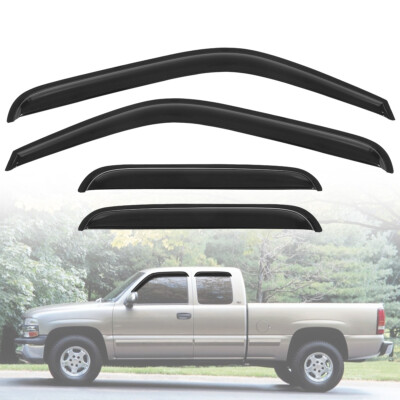 For 1999-06 Chevy Silverado GMC Sierra Extended Cab Window Visors Rain Sun Guard
