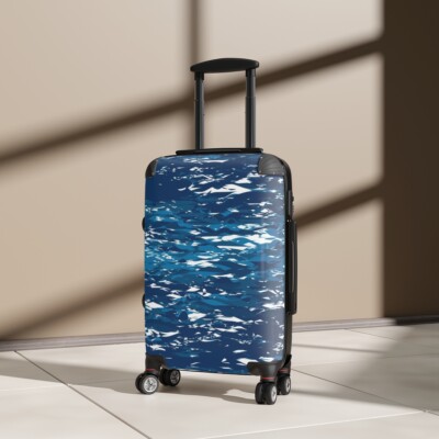 Blue Camo Suitcase