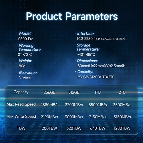 Fanxiang M.2 NVMe SSD 1TB 3500MB/S 3.0 PCIe Internal SSD Solid State Drive