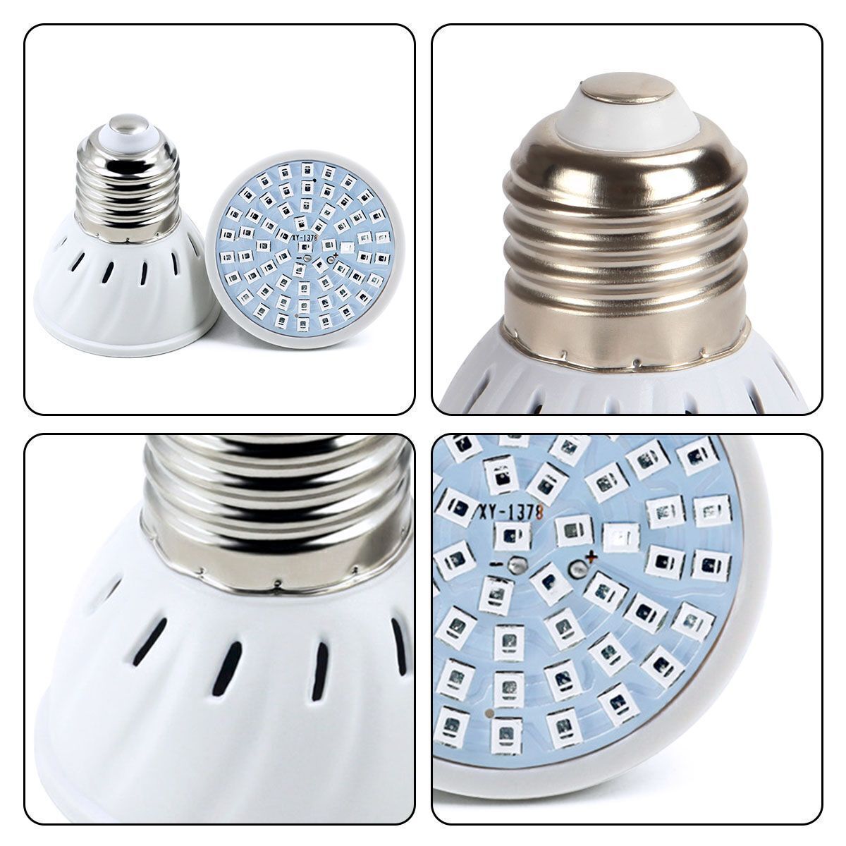 1/2/3pcs 80 LED Grow Light Bulb Full Spectrum Lamp For Indoor Plants 110V 2023