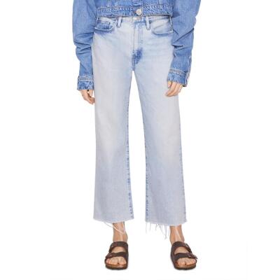 

Женские укороченные джинсы Le Jane Blue Denim с необработанным подолом и высокой посадкой  BHFO 4859, Luster